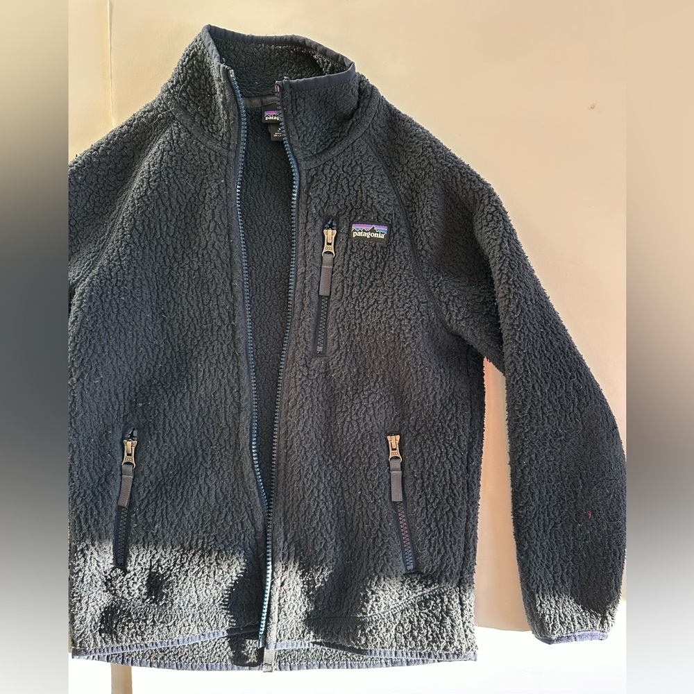 Patagonia Kids Navy Retro Pile Fleece Jacket
